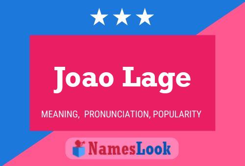 Joao Lage Name Poster