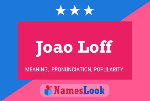 Joao Loff Name Poster