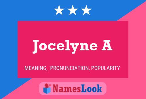 Jocelyne A Name Poster