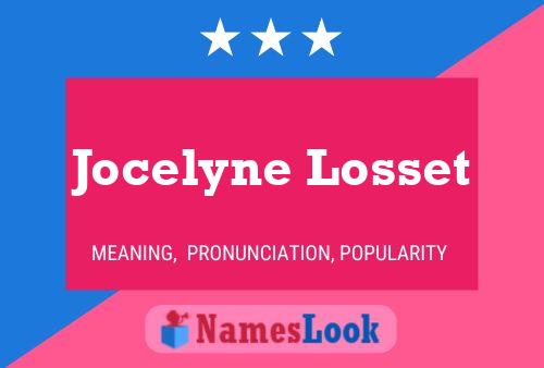 Jocelyne Losset Name Poster