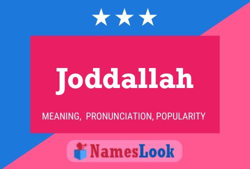 Joddallah Name Poster