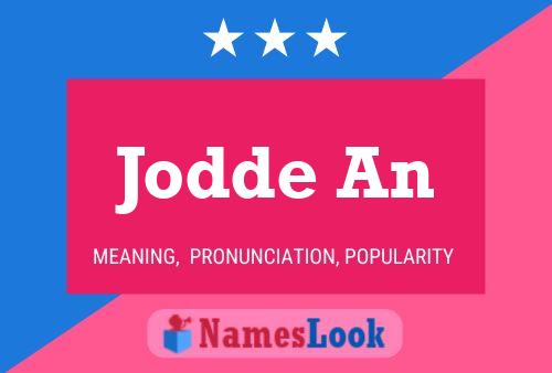 Jodde An Name Poster