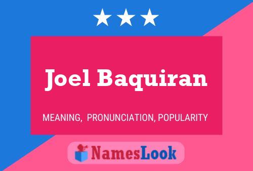 Joel Baquiran Name Poster