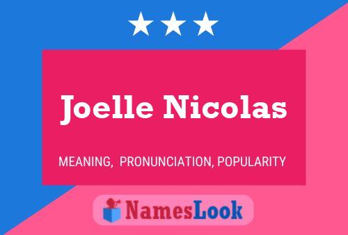 Joelle Nicolas Name Poster