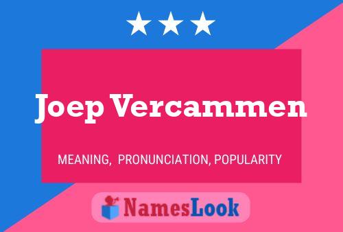 Joep Vercammen Name Poster