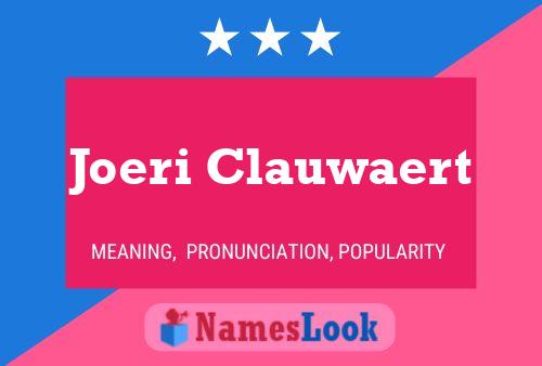 Joeri Clauwaert Name Poster