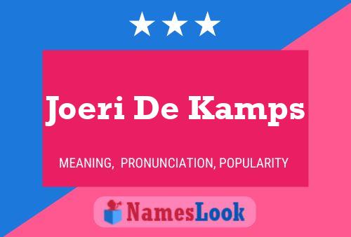 Joeri De Kamps Name Poster