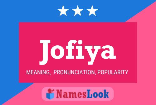 Jofiya Name Poster