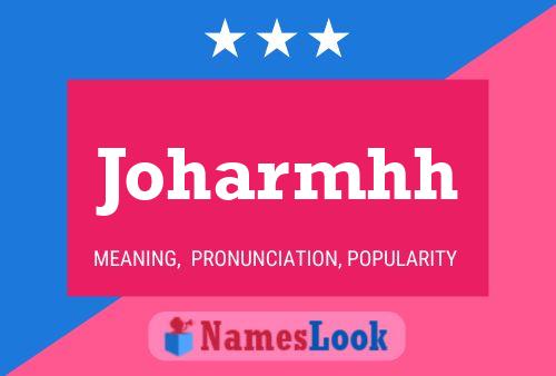 Joharmhh Name Poster