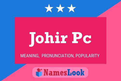 Johir Pc Name Poster