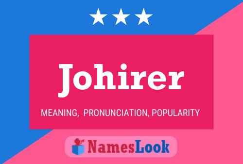 Johirer Name Poster