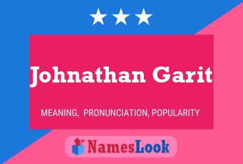 Johnathan Garit Name Poster