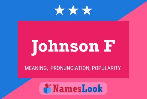 Johnson F Name Poster