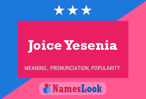 Joice Yesenia Name Poster