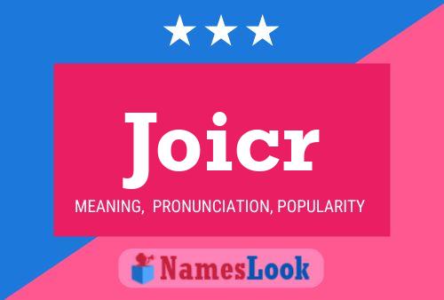 Joicr Name Poster