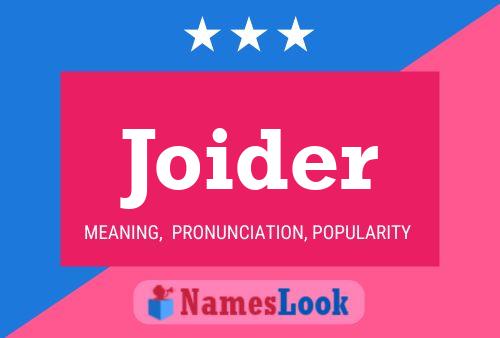 Joider Name Poster