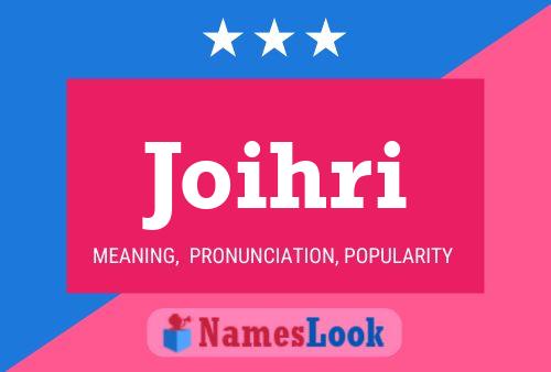 Joihri Name Poster