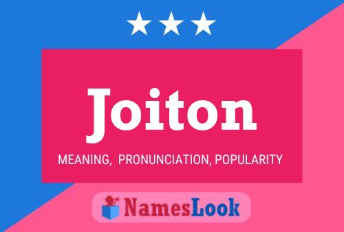 Joiton Name Poster