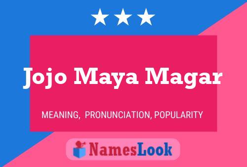 Jojo Maya Magar Name Poster