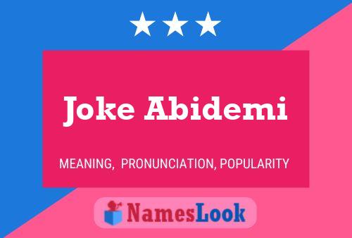 Joke Abidemi Name Poster