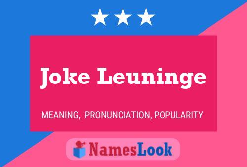 Joke Leuninge Name Poster