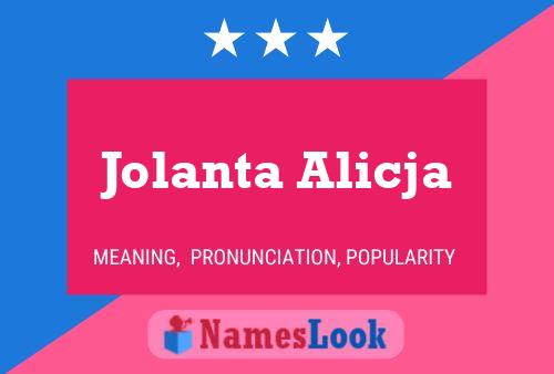 Jolanta Alicja Name Poster