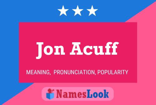 Jon Acuff Name Poster