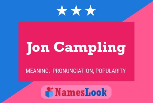 Jon Campling Name Poster