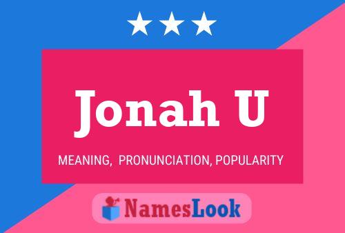 Jonah U Name Poster