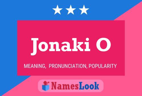 Jonaki O Name Poster