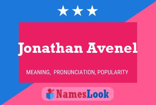 Jonathan Avenel Name Poster