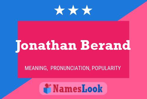 Jonathan Berand Name Poster