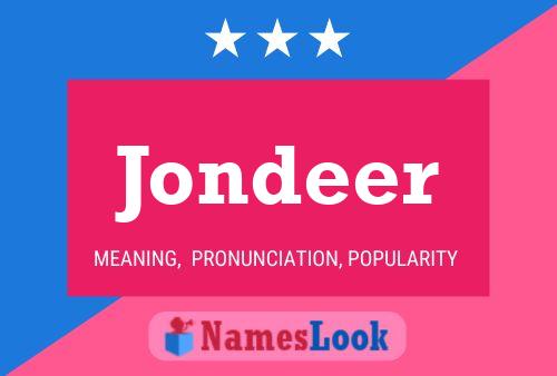 Jondeer Name Poster