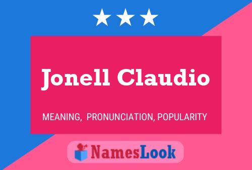 Jonell Claudio Name Poster