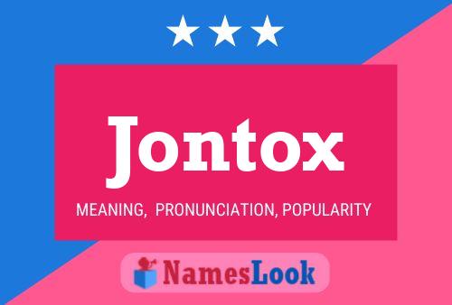 Jontox Name Poster