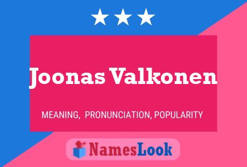 Joonas Valkonen Name Poster