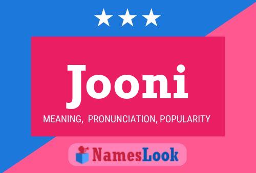 Jooni Name Poster