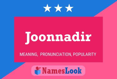 Joonnadir Name Poster