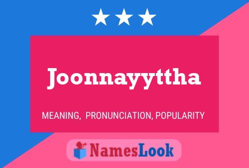 Joonnayyttha Name Poster