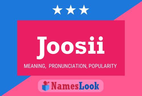 Joosii Name Poster