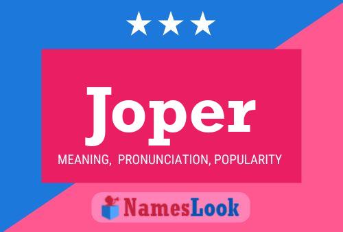 Joper Name Poster