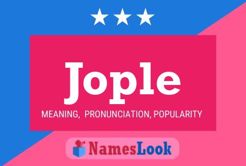 Jople Name Poster