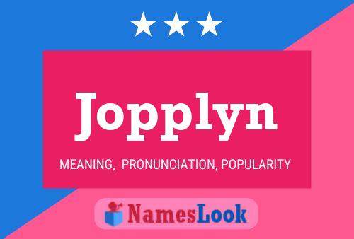 Jopplyn Name Poster