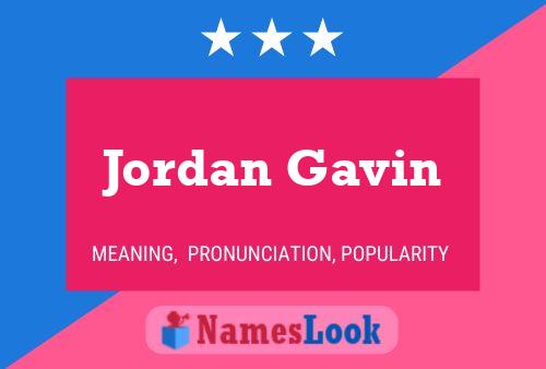 Jordan Gavin Name Poster