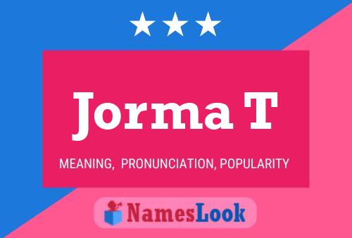 Jorma T Name Poster