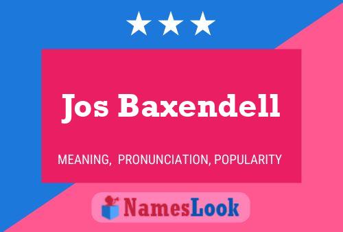 Jos Baxendell Name Poster