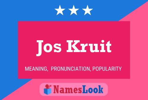 Jos Kruit Name Poster