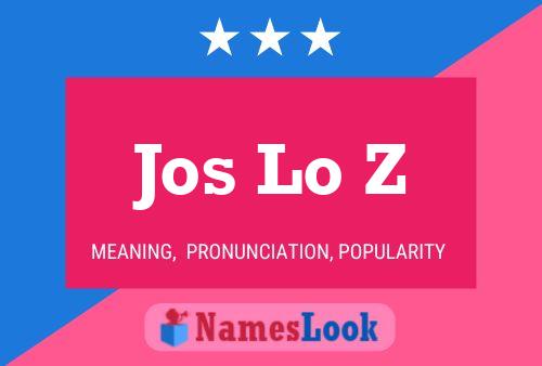 Jos Lo Z Name Poster