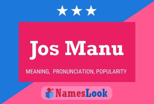 Jos Manu Name Poster