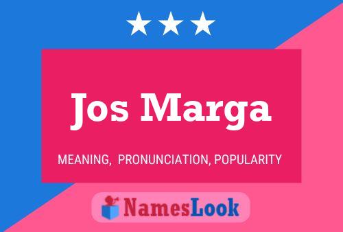 Jos Marga Name Poster